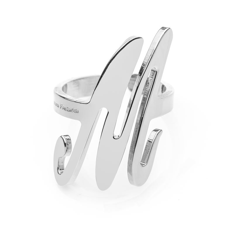 Anello con sales lettera m